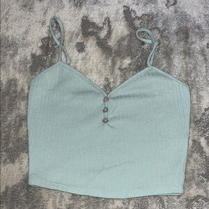 Heart & Hips Mint Green Ribbed Women's Crop Top